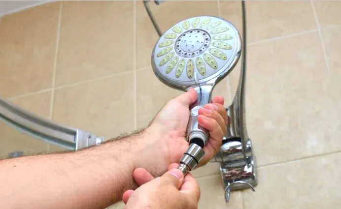 Moisture behind the shower wall